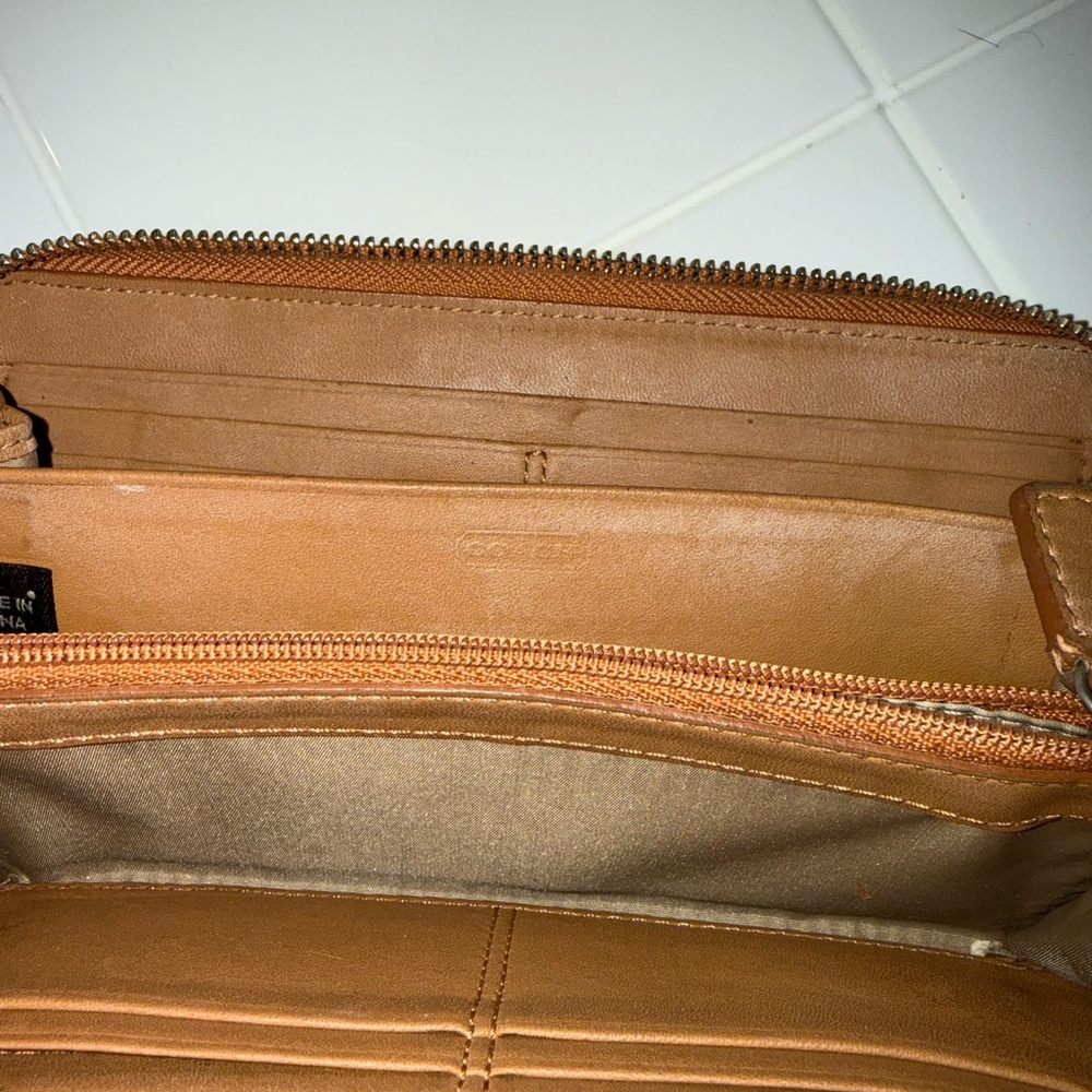 Coach Patchwork Zip Around Wallet Multicolor Sign… - image 3